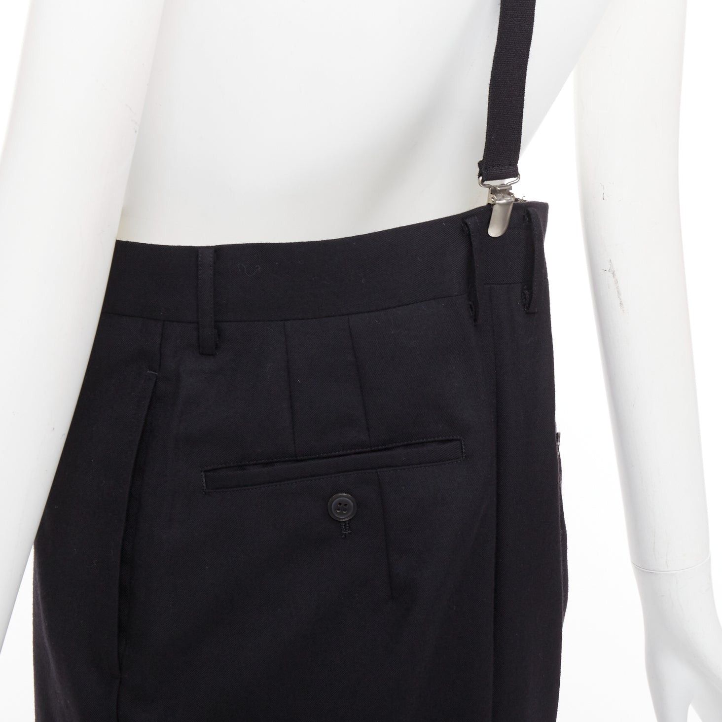 Junya Watanabe JUNYA WATANABE 2012 black wool suspender high waisted harem pants M Size 28" / US 6 / IT 42 - 7 Thumbnail