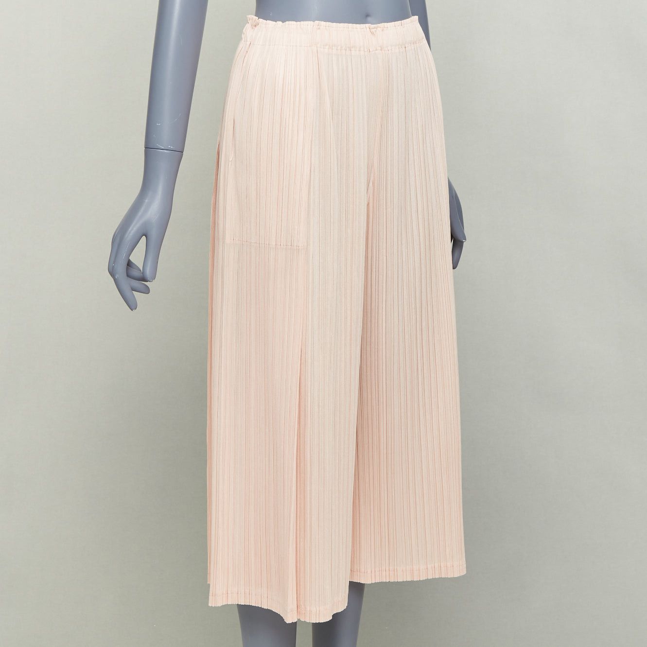 Issey Miyake ISSEY MIYAKE Pleats Please pink plisse high waist wide mellow pants JP4 XL Size 32" / US 10 / IT 46 - 3 Thumbnail