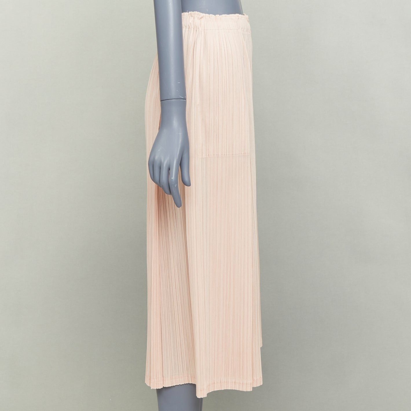 Issey Miyake ISSEY MIYAKE Pleats Please pink plisse high waist wide mellow pants JP4 XL Size 32" / US 10 / IT 46 - 4 Thumbnail