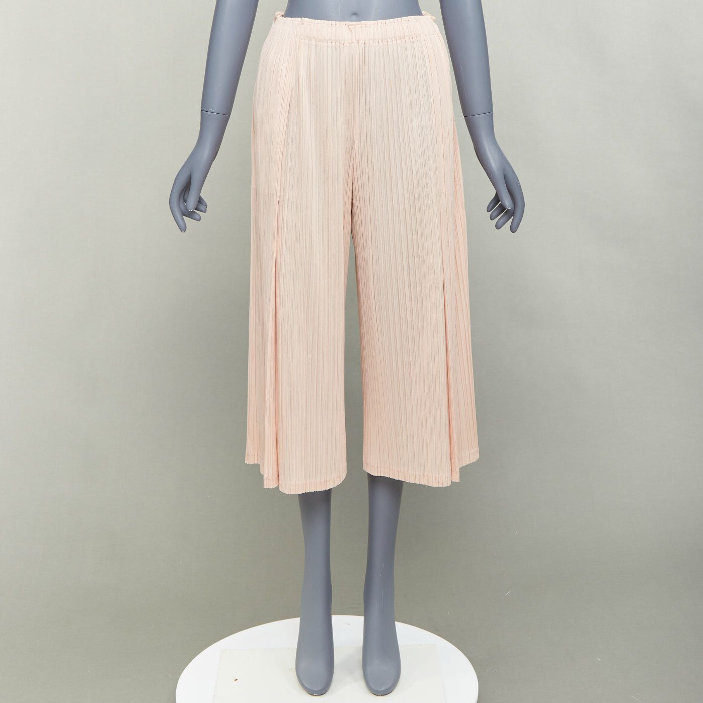 Issey Miyake ISSEY MIYAKE Pleats Please pink plisse high waist wide mellow pants JP4 XL Size 32" / US 10 / IT 46 - 9 Thumbnail