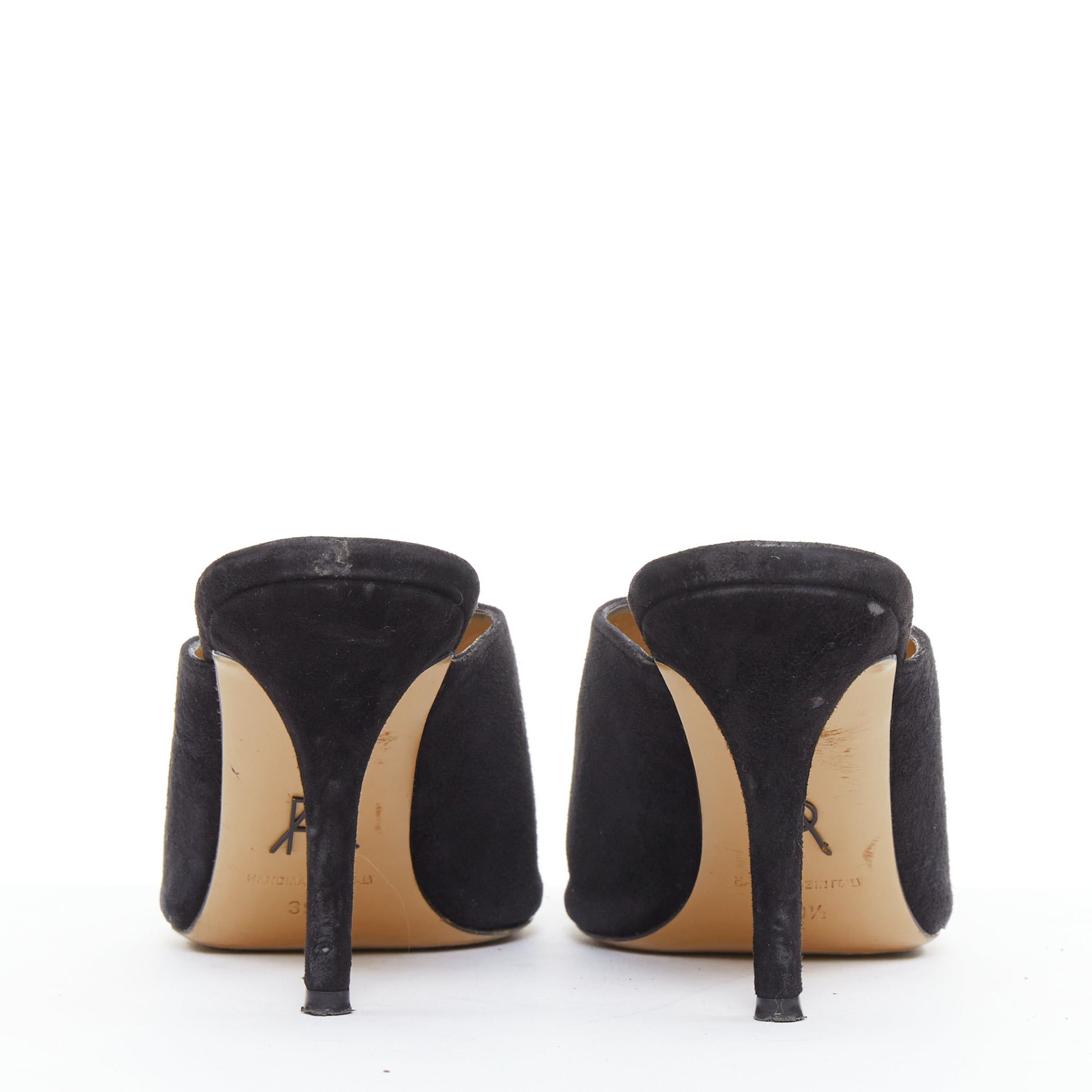 Paul Andrew PAUL ANDREW Certosa black suede pointy toe high heel mules EU39.5 Size US 9.5 / IT 39.5 - 5 Thumbnail