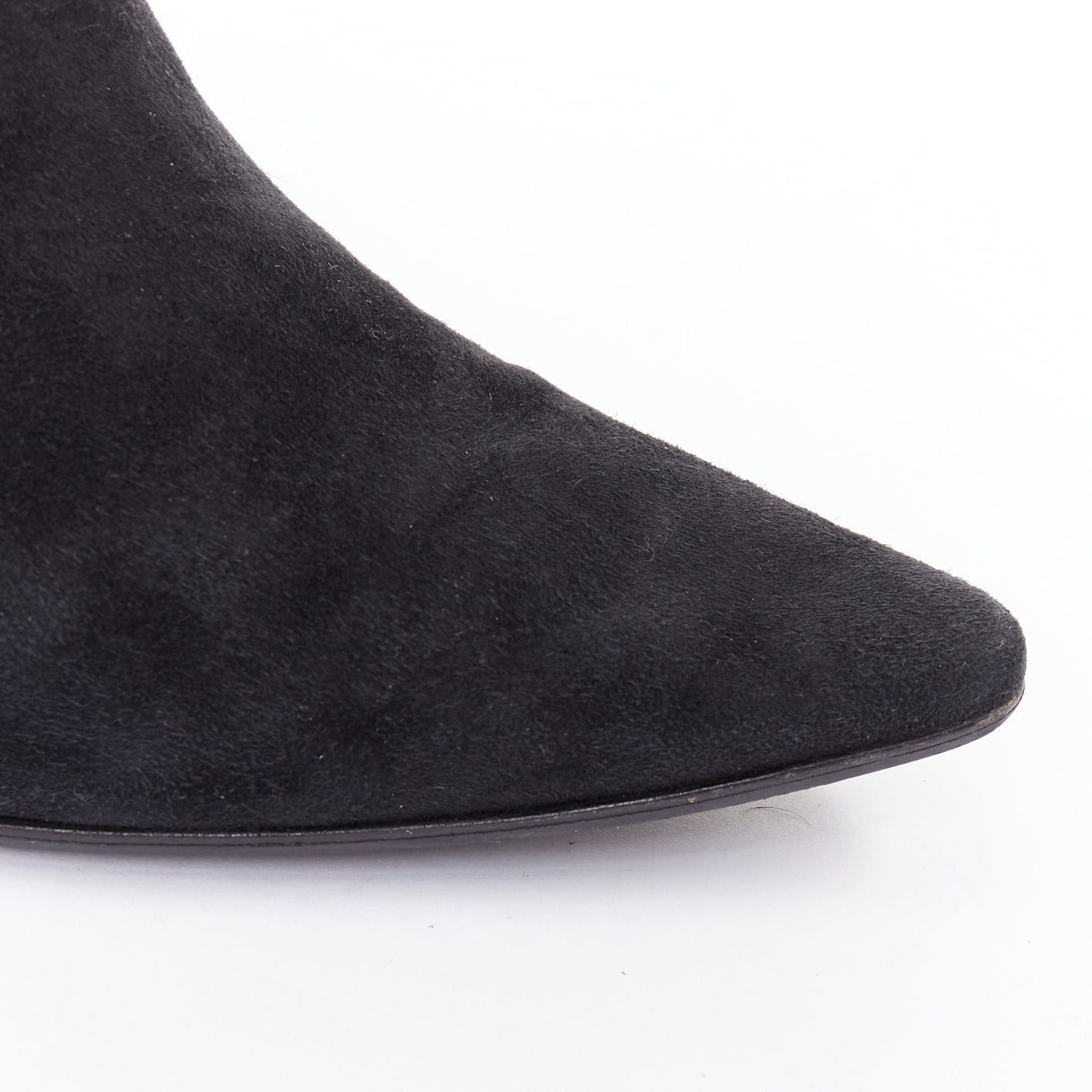 Manolo Blahnik MANOLO BLAHNIK Vintage black suede pointy toes mid heel booties EU39.5 Size US 9.5 / IT 39.5 - 7 Thumbnail
