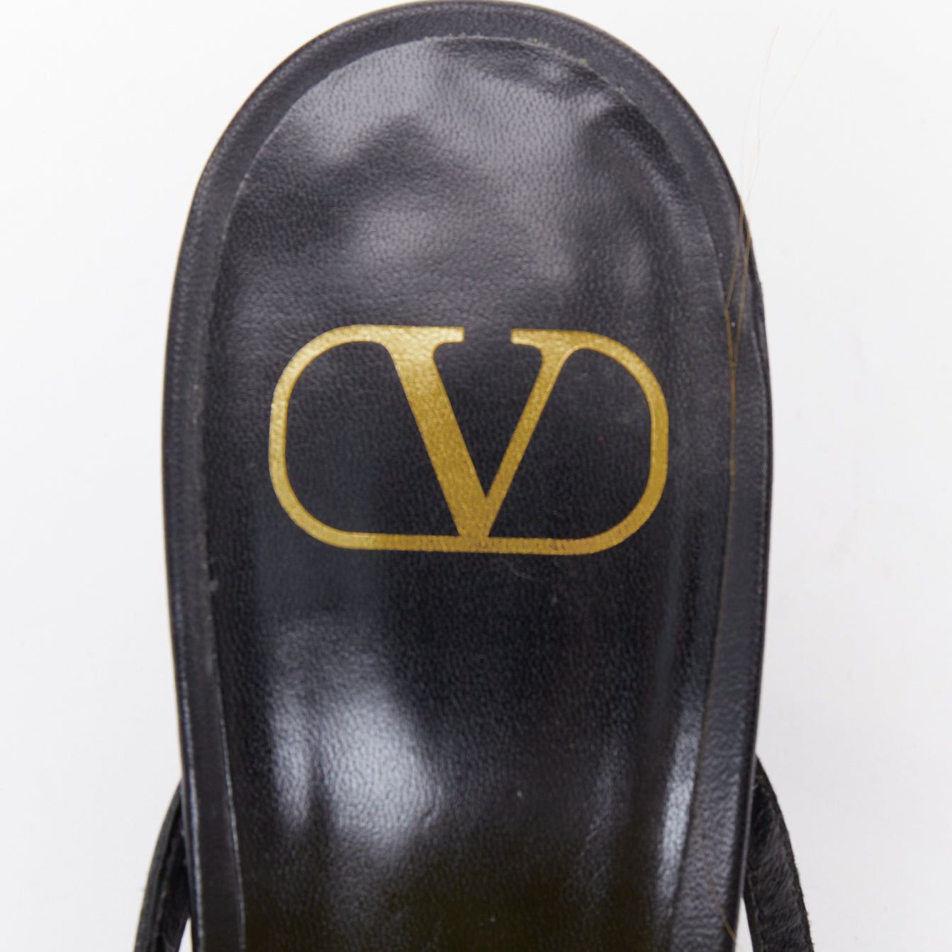 Valentino VALENTINO Rockstud black leather gold simple studs strappy sandals EU39 Size US 9 / IT 39 - 9 Thumbnail
