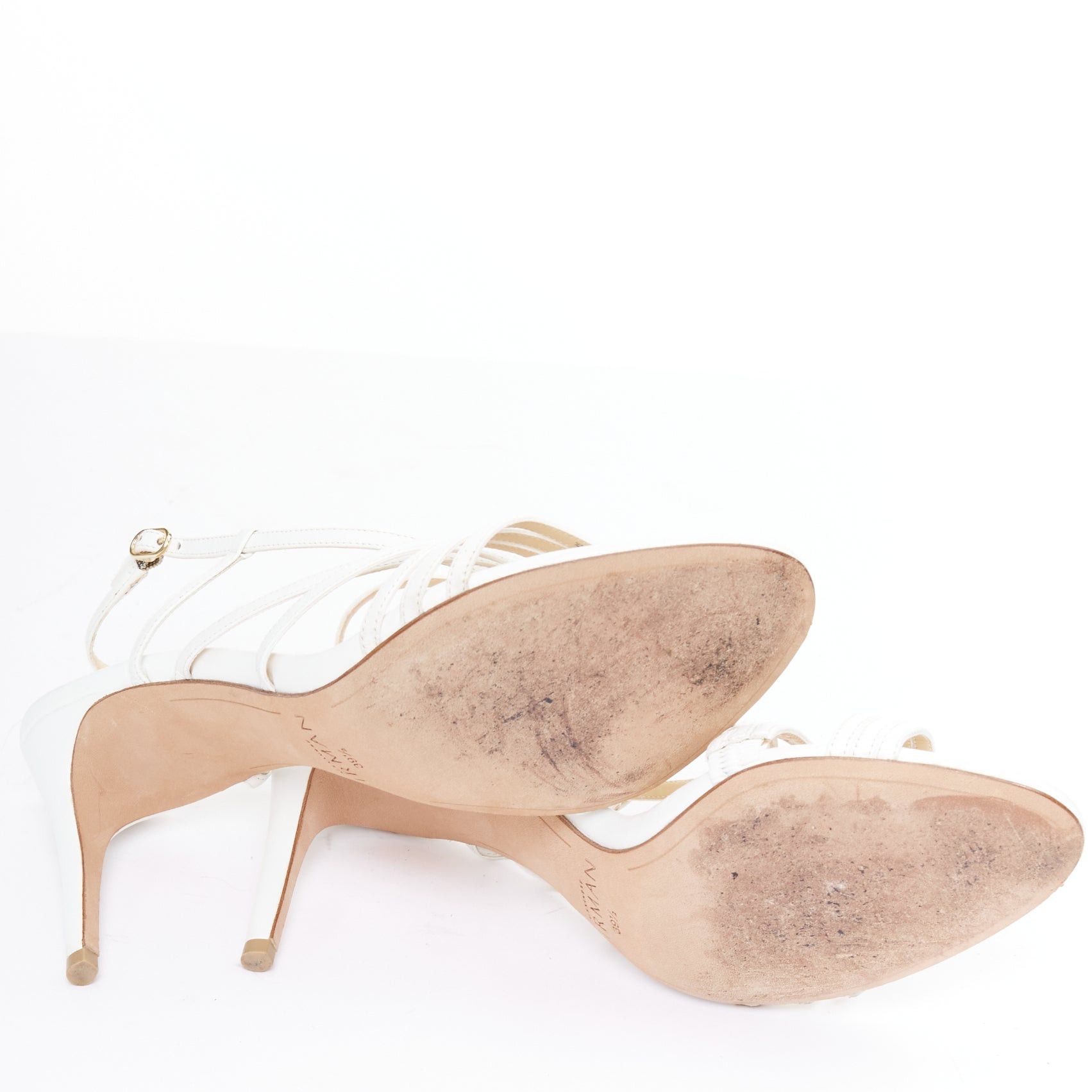 Alexandre Birman ALEXANDRE BIRMAN white leather caged strappy high heeled sandals EU39.5 Size US 9.5 / IT 39.5 - 11 Thumbnail