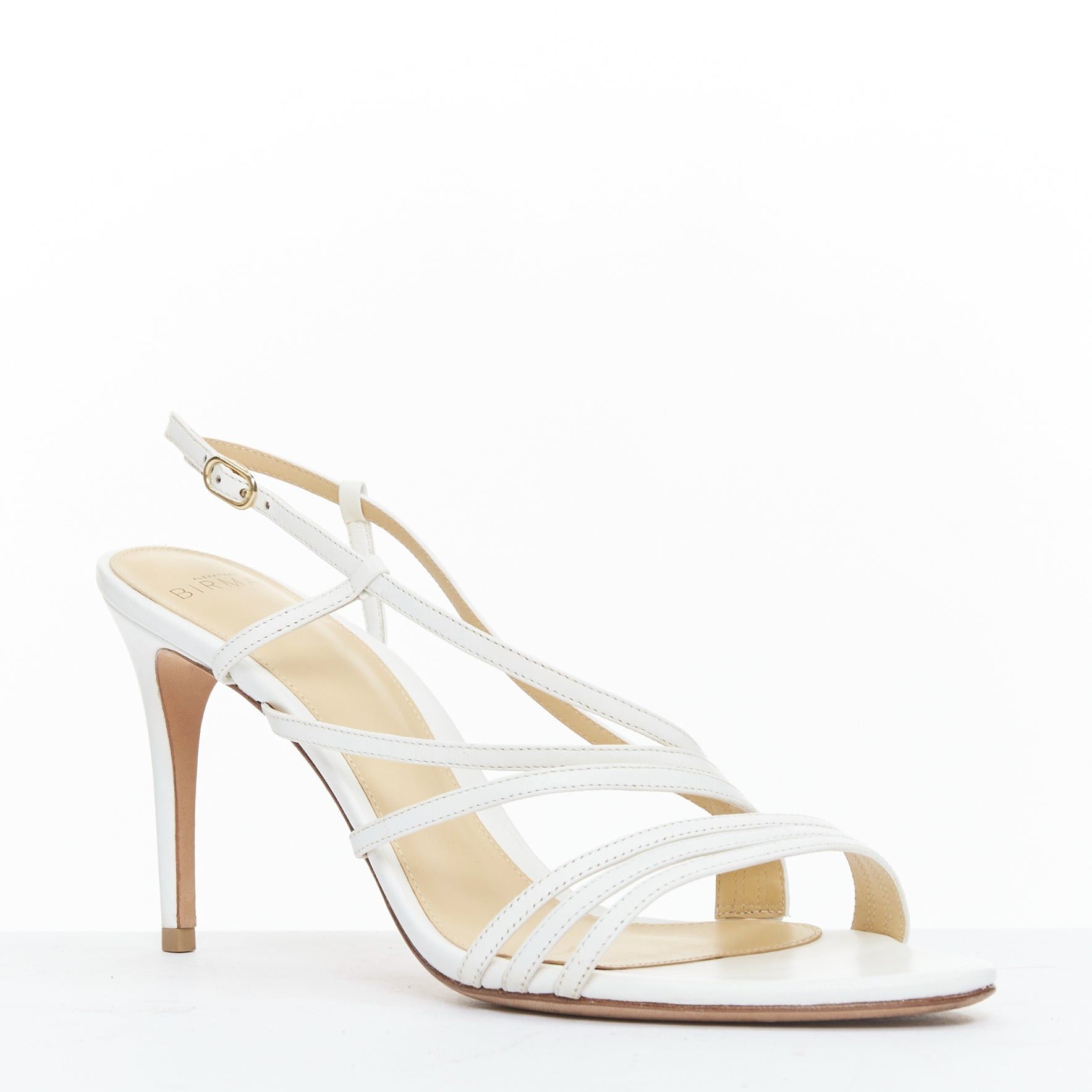 Alexandre Birman ALEXANDRE BIRMAN white leather caged strappy high heeled sandals EU39.5 Size US 9.5 / IT 39.5 - 2 Thumbnail