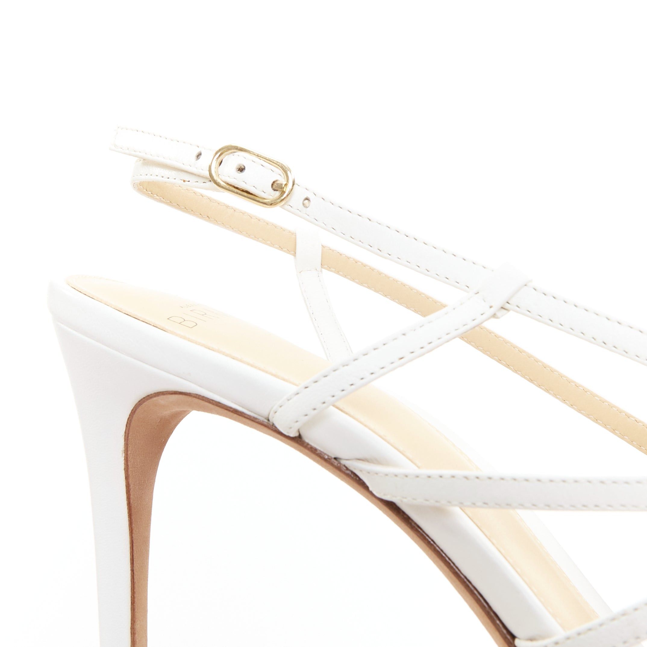 Alexandre Birman ALEXANDRE BIRMAN white leather caged strappy high heeled sandals EU39.5 Size US 9.5 / IT 39.5 - 8 Thumbnail