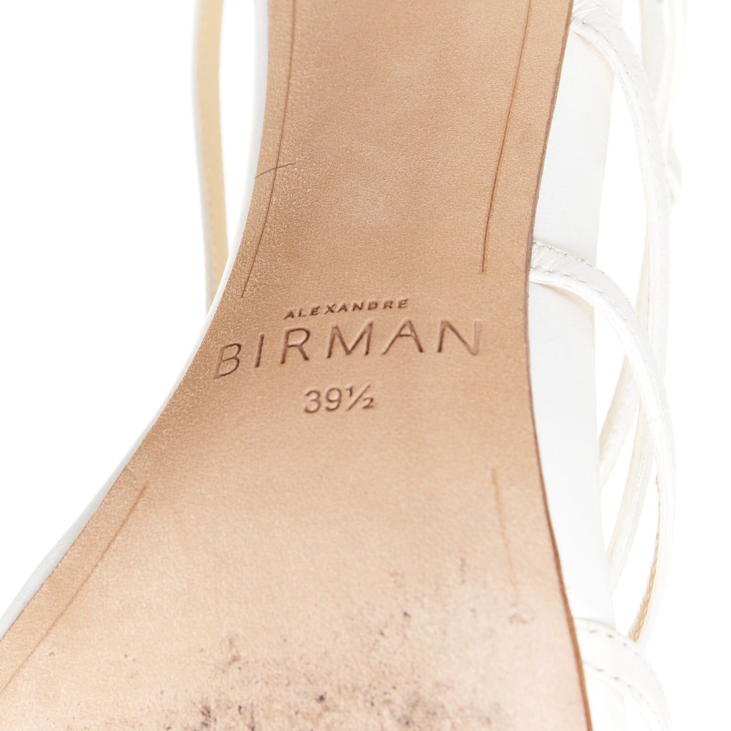 Alexandre Birman ALEXANDRE BIRMAN white leather caged strappy high heeled sandals EU39.5 Size US 9.5 / IT 39.5 - 10 Thumbnail