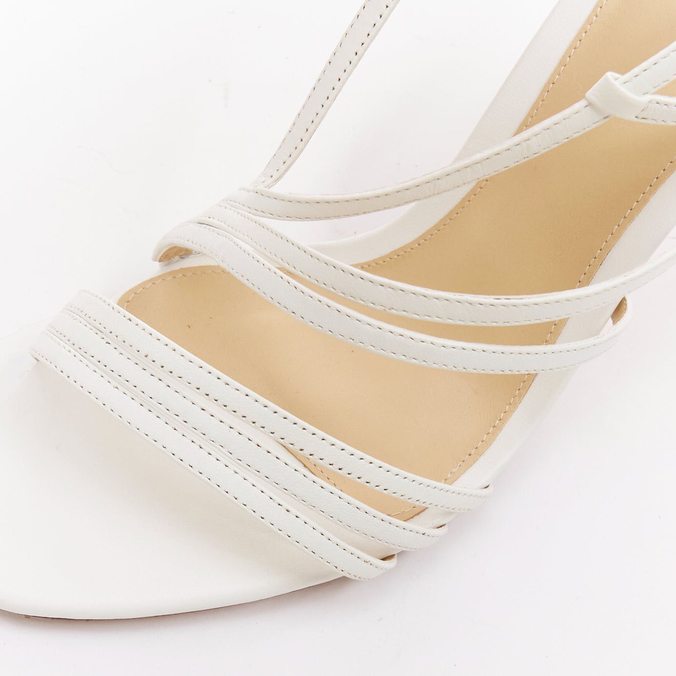 Alexandre Birman ALEXANDRE BIRMAN white leather caged strappy high heeled sandals EU39.5 Size US 9.5 / IT 39.5 - 7 Thumbnail