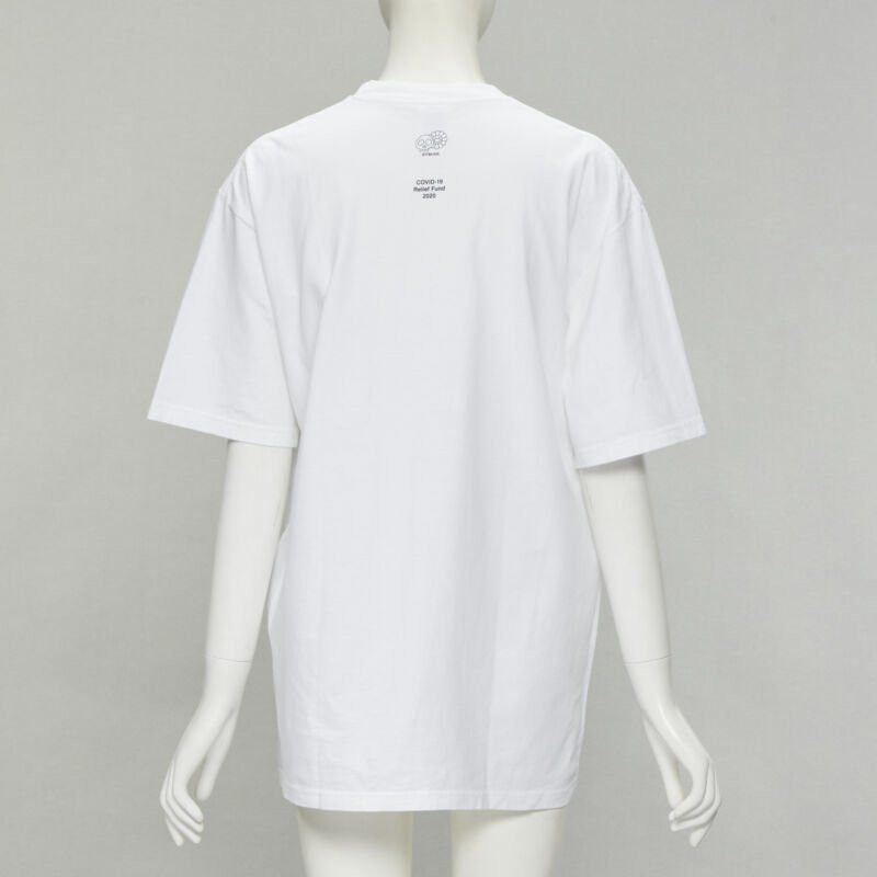 Supreme SUPREME Murakami Relief Fund floral box logo white cotton tshirt M Size M / US 6-8 / IT 42-44 - 5 Thumbnail