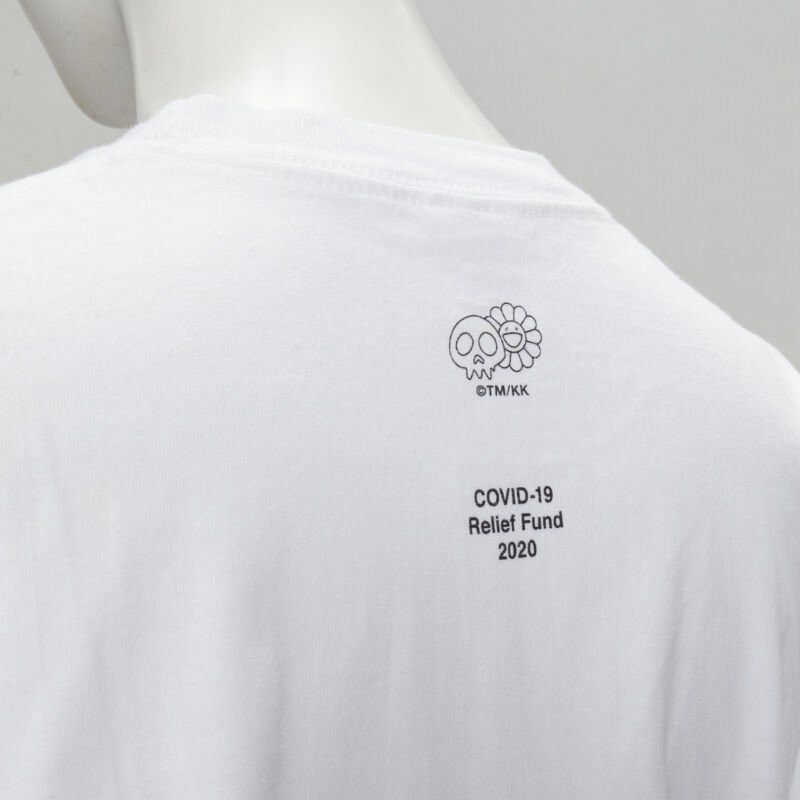 Supreme SUPREME Murakami Relief Fund floral box logo white cotton tshirt M Size M / US 6-8 / IT 42-44 - 7 Thumbnail