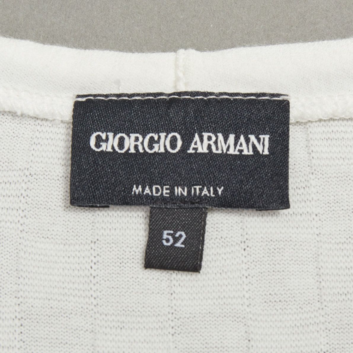 Giorgio Armani GIORGIO ARMANI white rolled hem checkered knit pullover top IT52 XL Size US XL / EU 56 / 4 - 8 Thumbnail