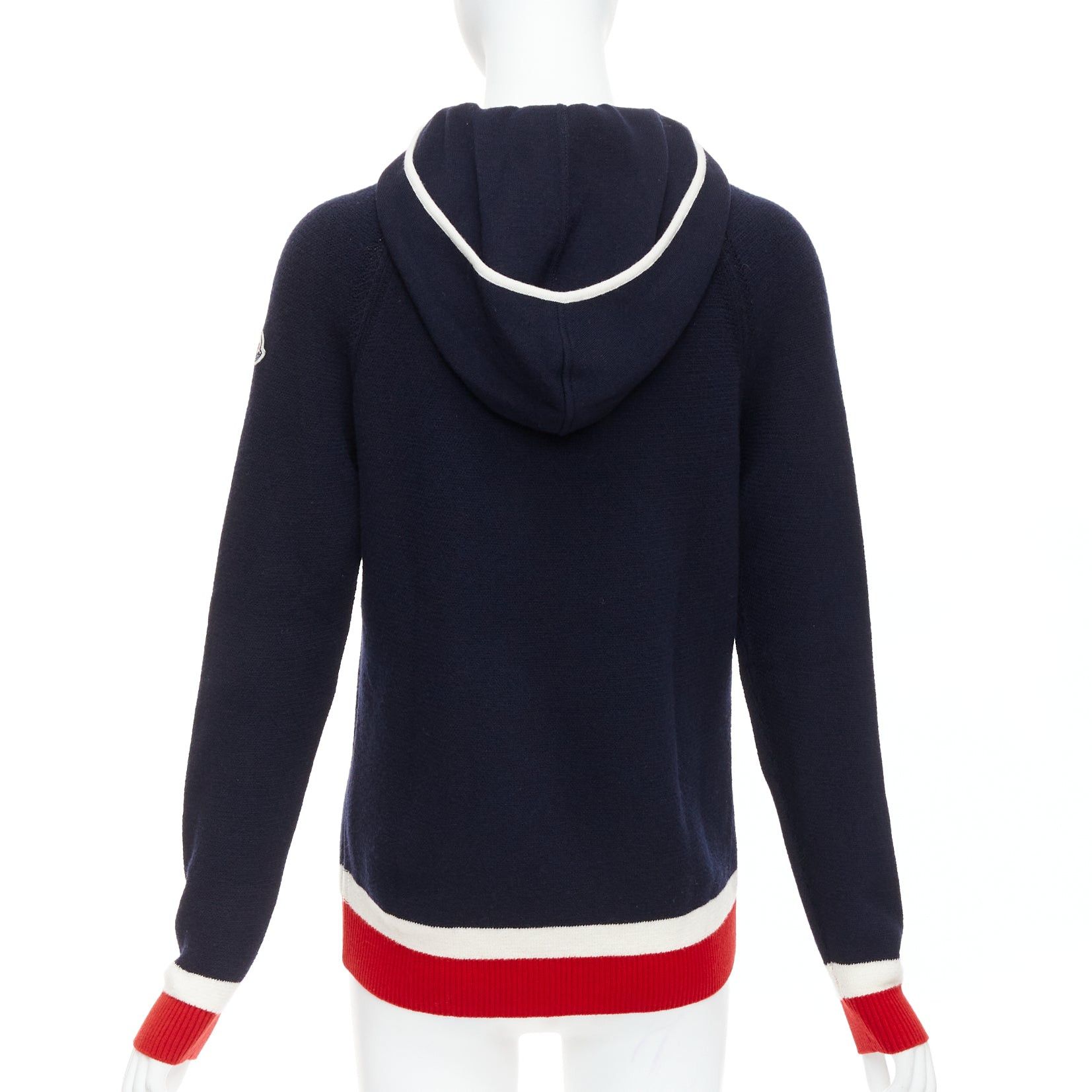 Moncler MONCLER 2017 red navy white wool argyle turtleneck sweater top XS Size XS / US 0-2 / IT 36-38 - 5 Thumbnail