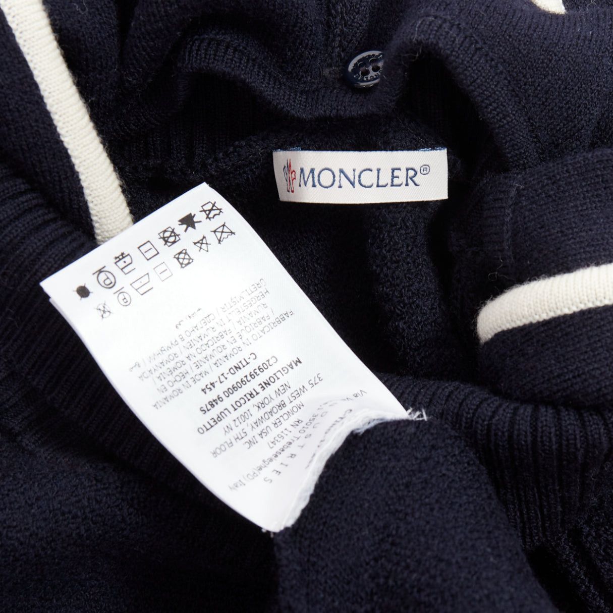 Moncler MONCLER 2017 red navy white wool argyle turtleneck sweater top XS Size XS / US 0-2 / IT 36-38 - 8 Thumbnail