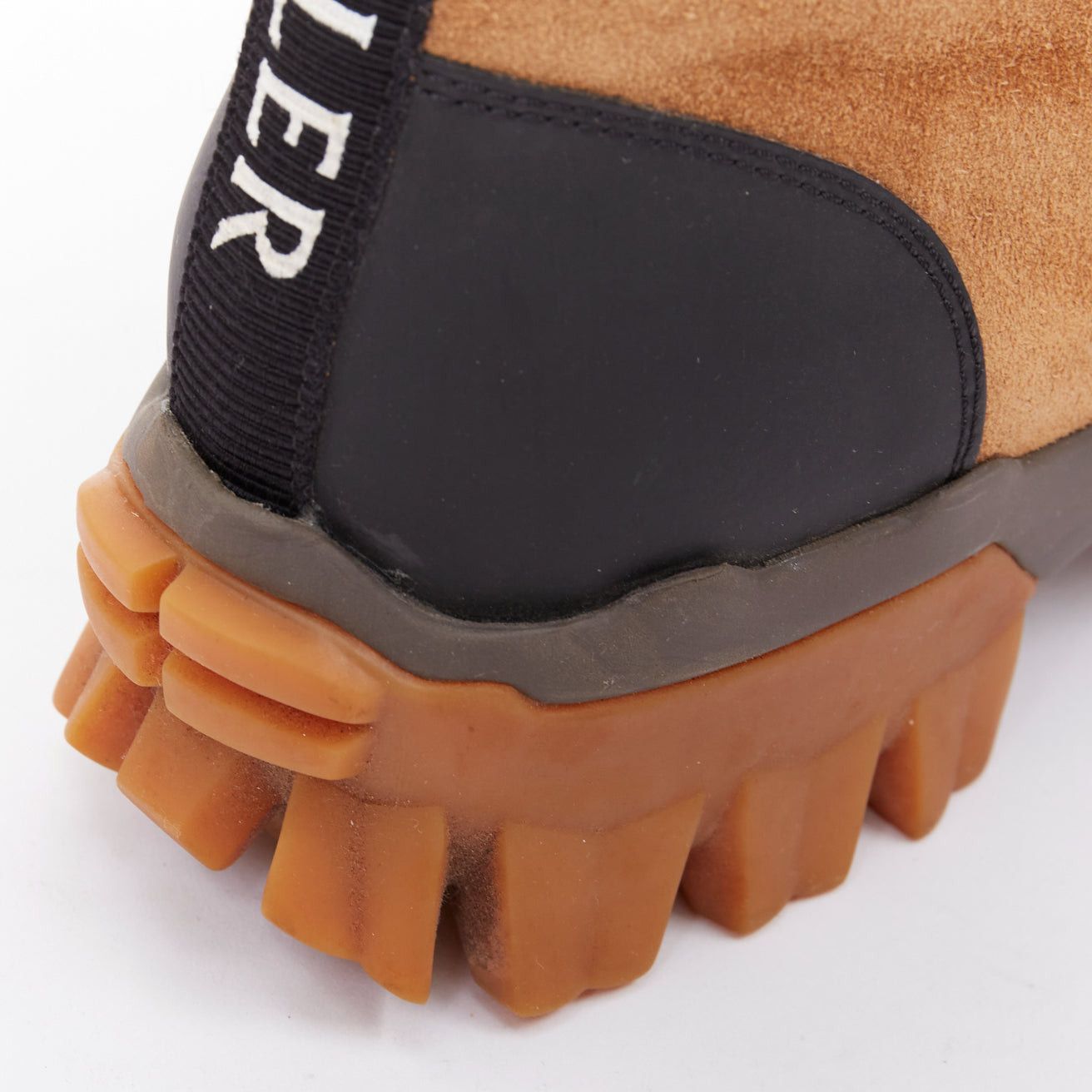 Moncler MONCLER Helis brown sided leather black hiking ankle boots EU37 Size US 7 / IT 37 - 8 Thumbnail