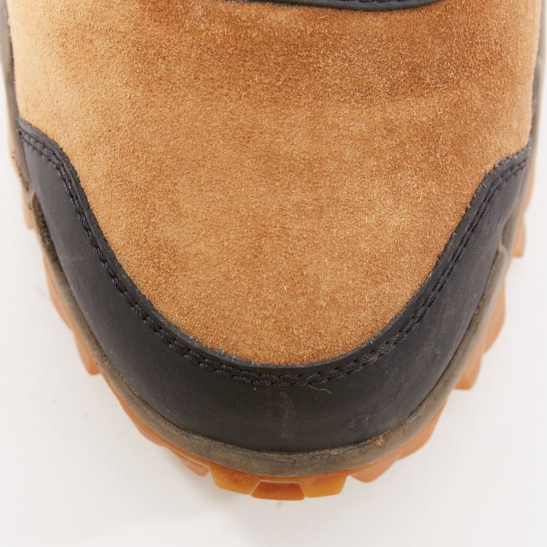 Moncler MONCLER Helis brown sided leather black hiking ankle boots EU37 Size US 7 / IT 37 - 6 Thumbnail