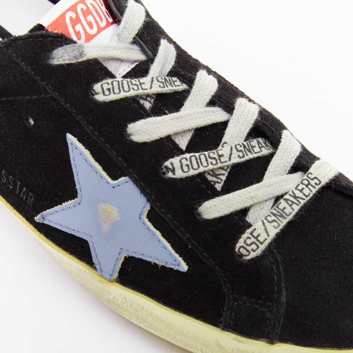 Golden Goose GOLDEN GOOSE GGDB SStar black neon green suede distressed sneakers EU37 Size US 7 / IT 37 - 7 Thumbnail