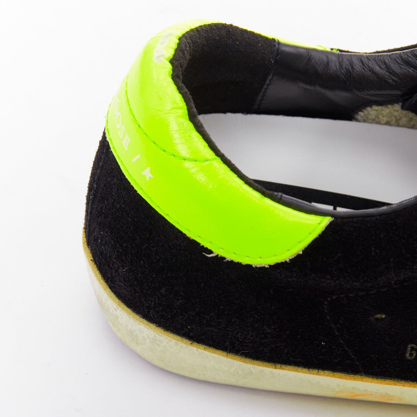 Golden Goose GOLDEN GOOSE GGDB SStar black neon green suede distressed sneakers EU37 Size US 7 / IT 37 - 8 Thumbnail