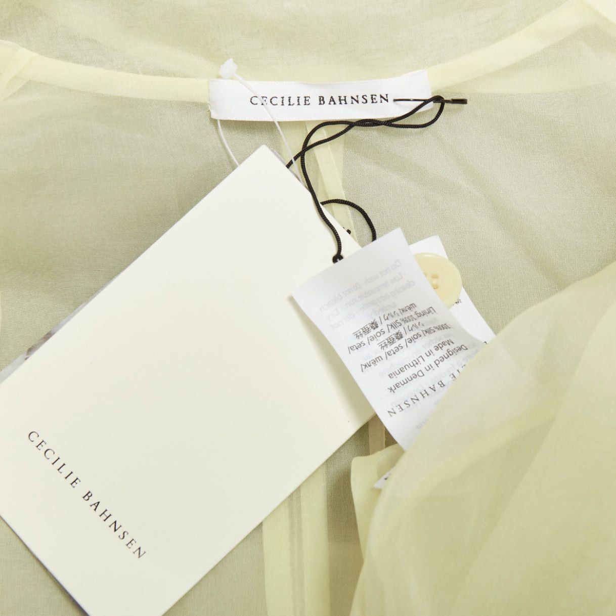 Cecilie Bahnsen CECILIE BAHNSEN Jaughna buttermilk yellow 100% silk deconstructed blazer UK8 S Size S / US 4 / IT 40 - 10 Thumbnail