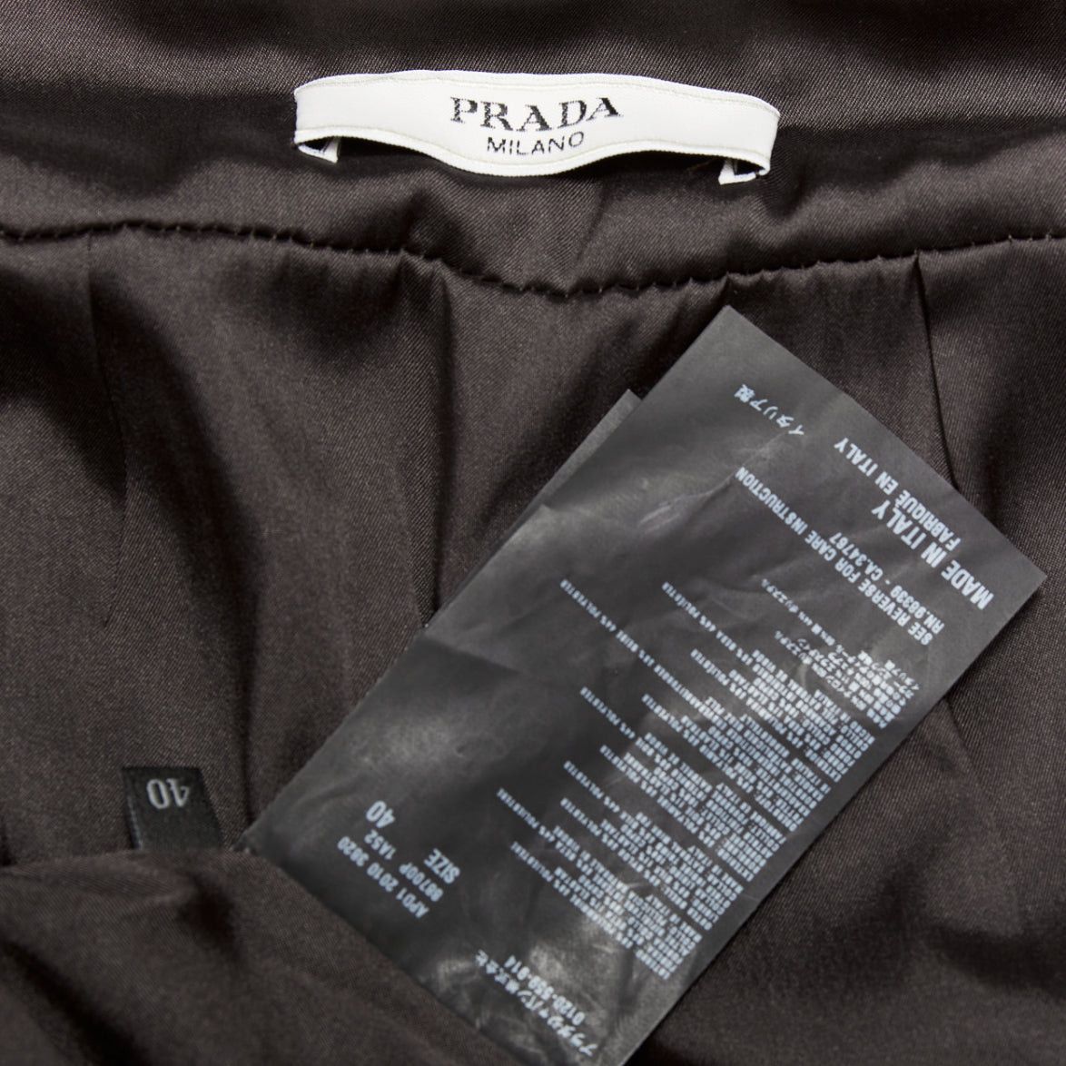 Prada PRADA 2010 brown mink fur collar crinkled quilted puff sleeve jacket IT40 S Size S / US 4 / IT 40 - 9 Thumbnail