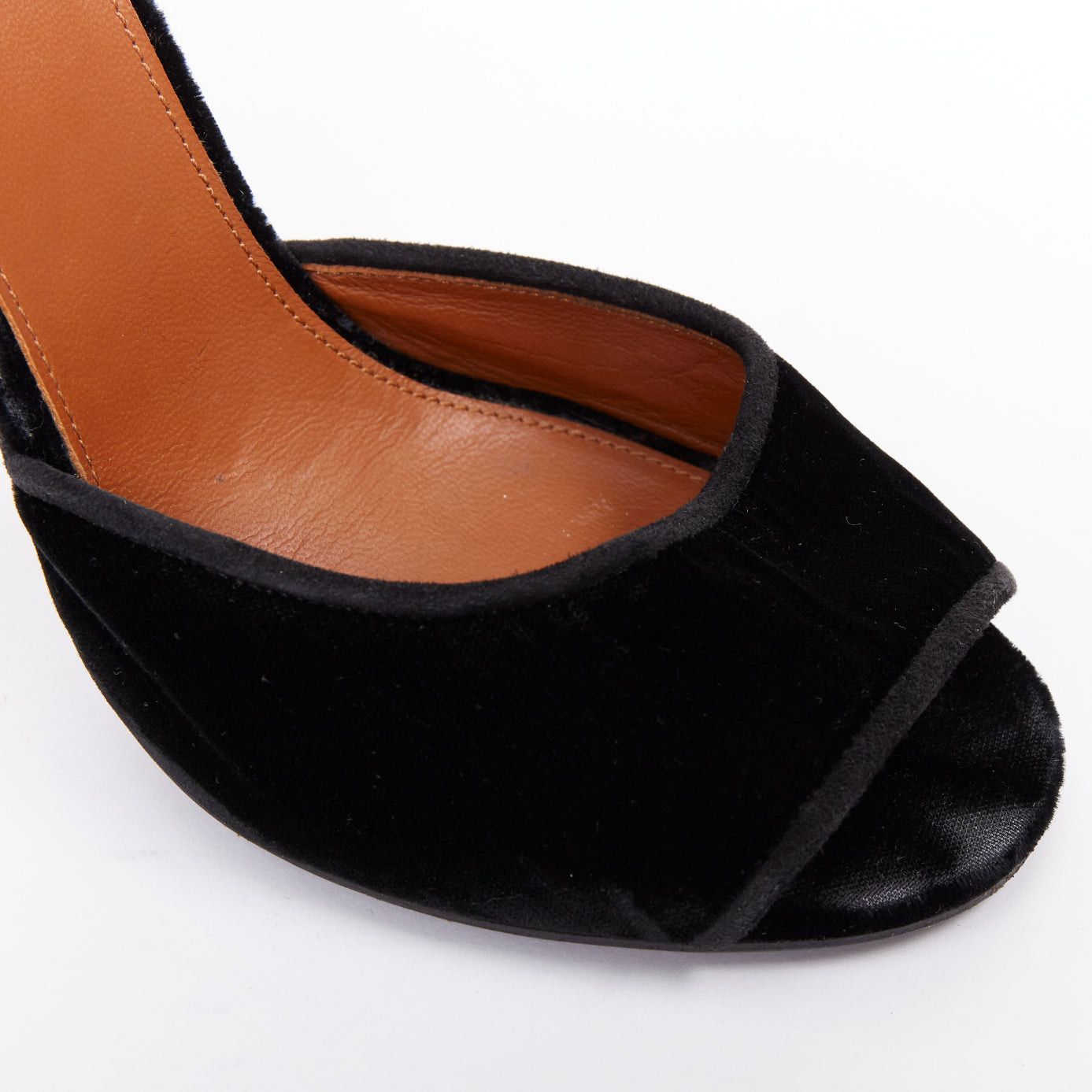 Givenchy GIVENCHY Matilda black velvet brown snake leather metal pin heel sandal EU40 Size US 10 / IT 40 - 7 Thumbnail