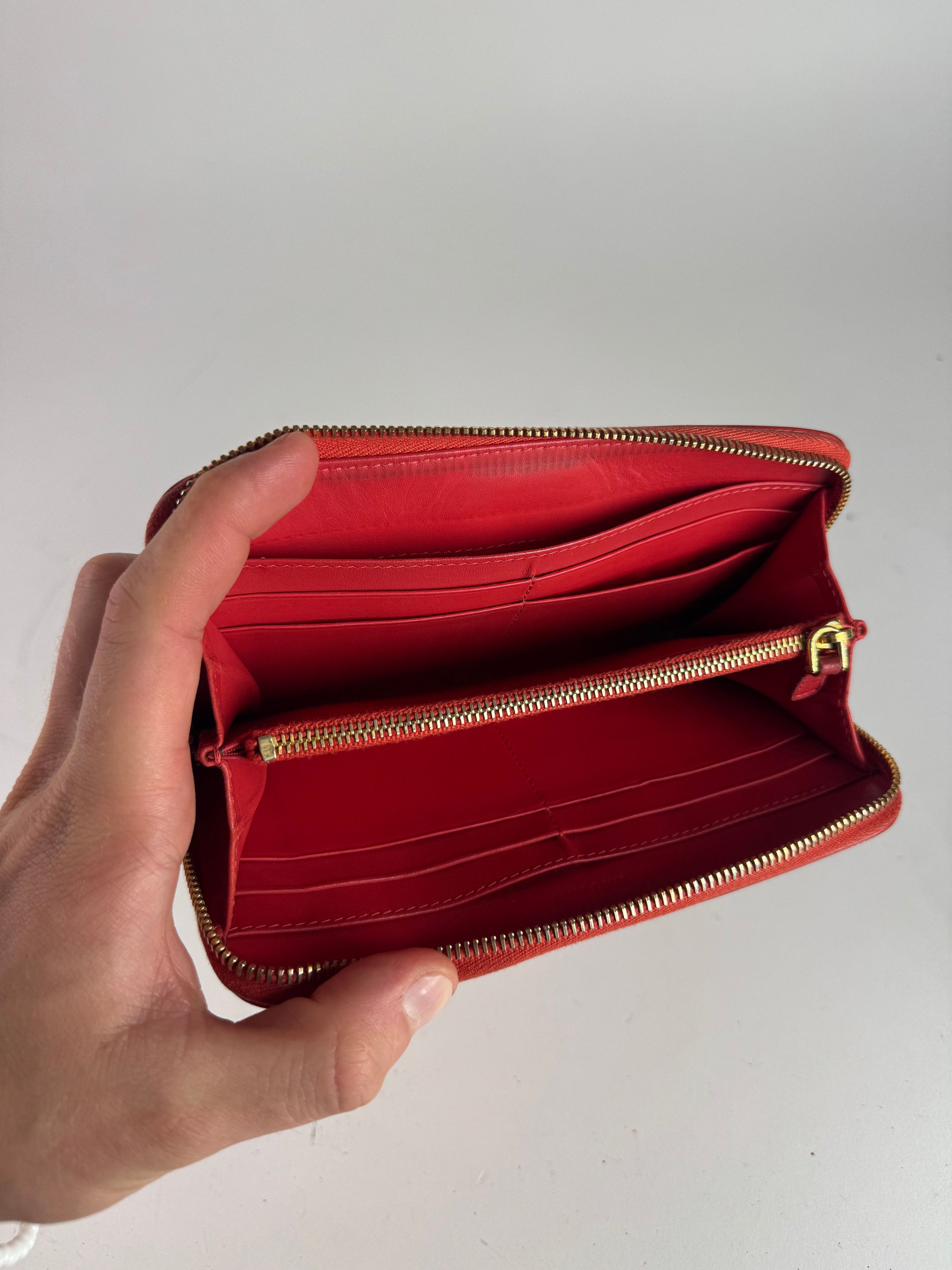 Miu Miu Vintage Patent Leather Wallet Orange Size ONE SIZE - 3 Thumbnail