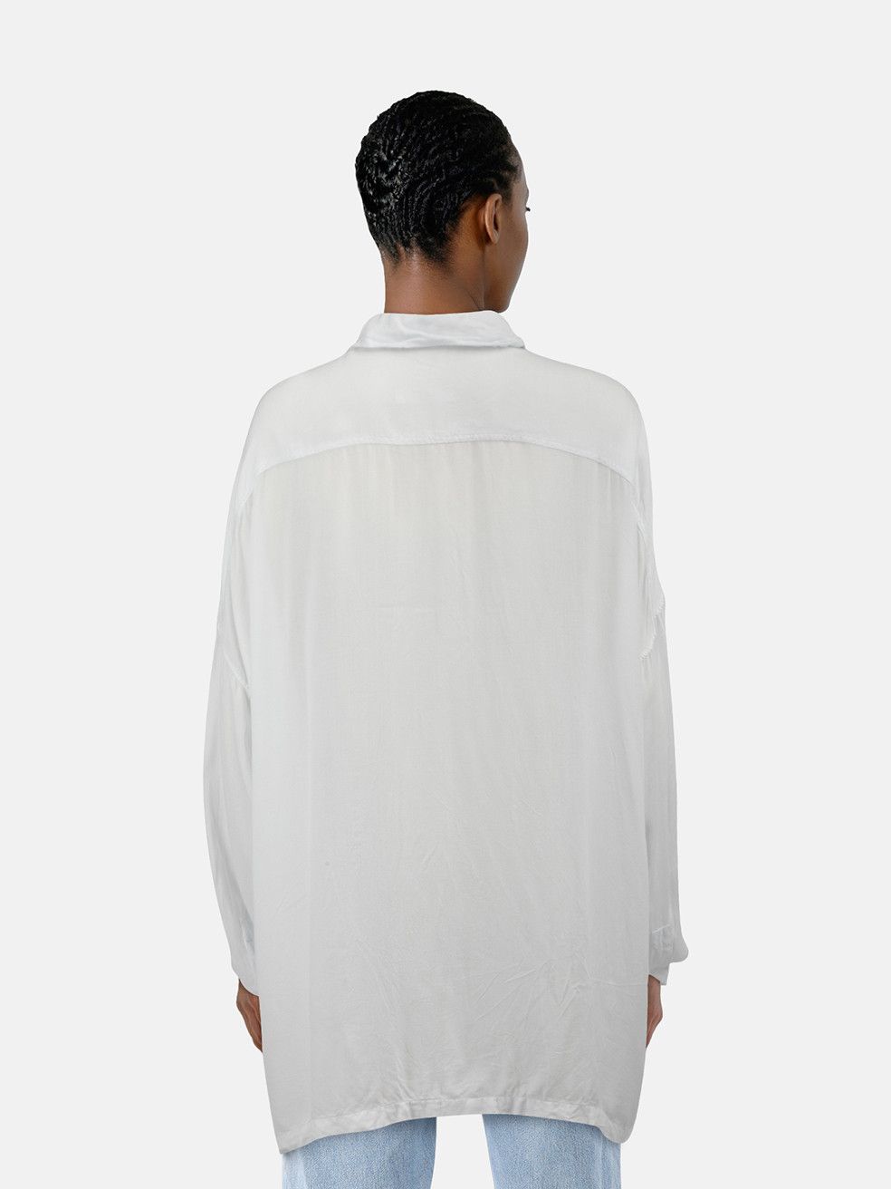 Casey Casey White Drop Shoulder Shirt Size XL / US 12-14 / IT 48-50 - 2 Thumbnail