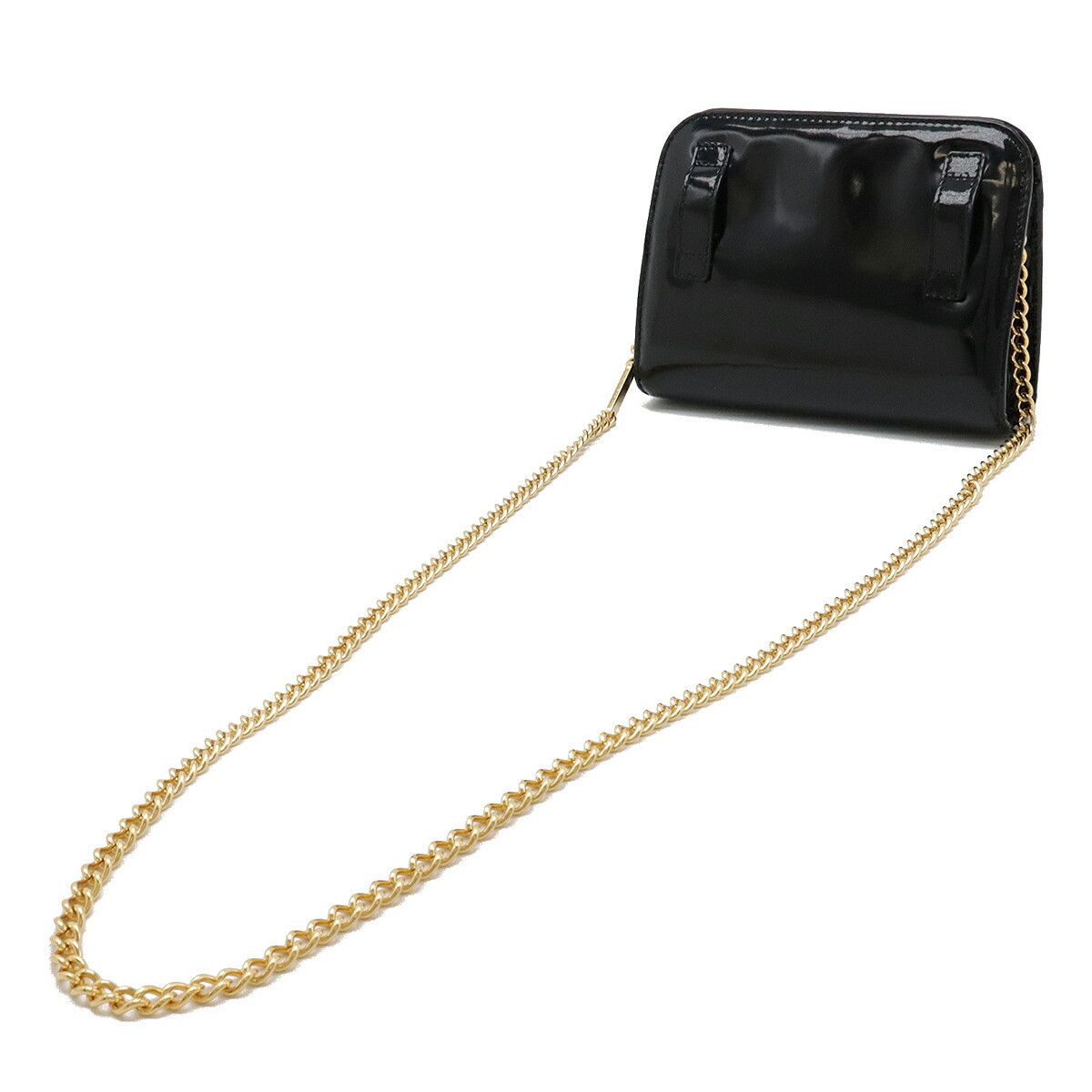 Salvatore Ferragamo Salvatore Ferragamo Salvatore Ferragamo Gancini Patent Leather Chain Shoulder Bag Enamel Shoulder Bag DUTY FREE for USA Size ONE SIZE - 2 Thumbnail