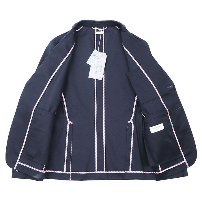 Thom Browne Thom Browne Thom Browne UNCONNSTRUCTED CLASSIC SB S-C W-PRINTED DIAGONAL STRIPE Heavy Cotton Twill Jacket Cotton Outerwear MJU437E-01804 DUTY FREE for USA Size ONE SIZE - 8 Thumbnail