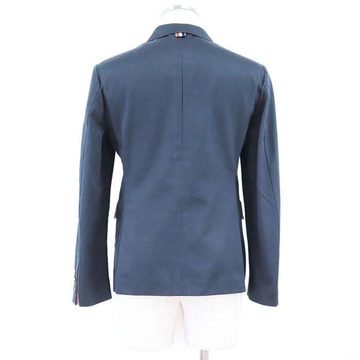 Thom Browne Thom Browne Thom Browne UNCONNSTRUCTED CLASSIC SB S-C W-PRINTED DIAGONAL STRIPE Heavy Cotton Twill Jacket Cotton Outerwear MJU437E-01804 DUTY FREE for USA Size ONE SIZE - 4 Thumbnail