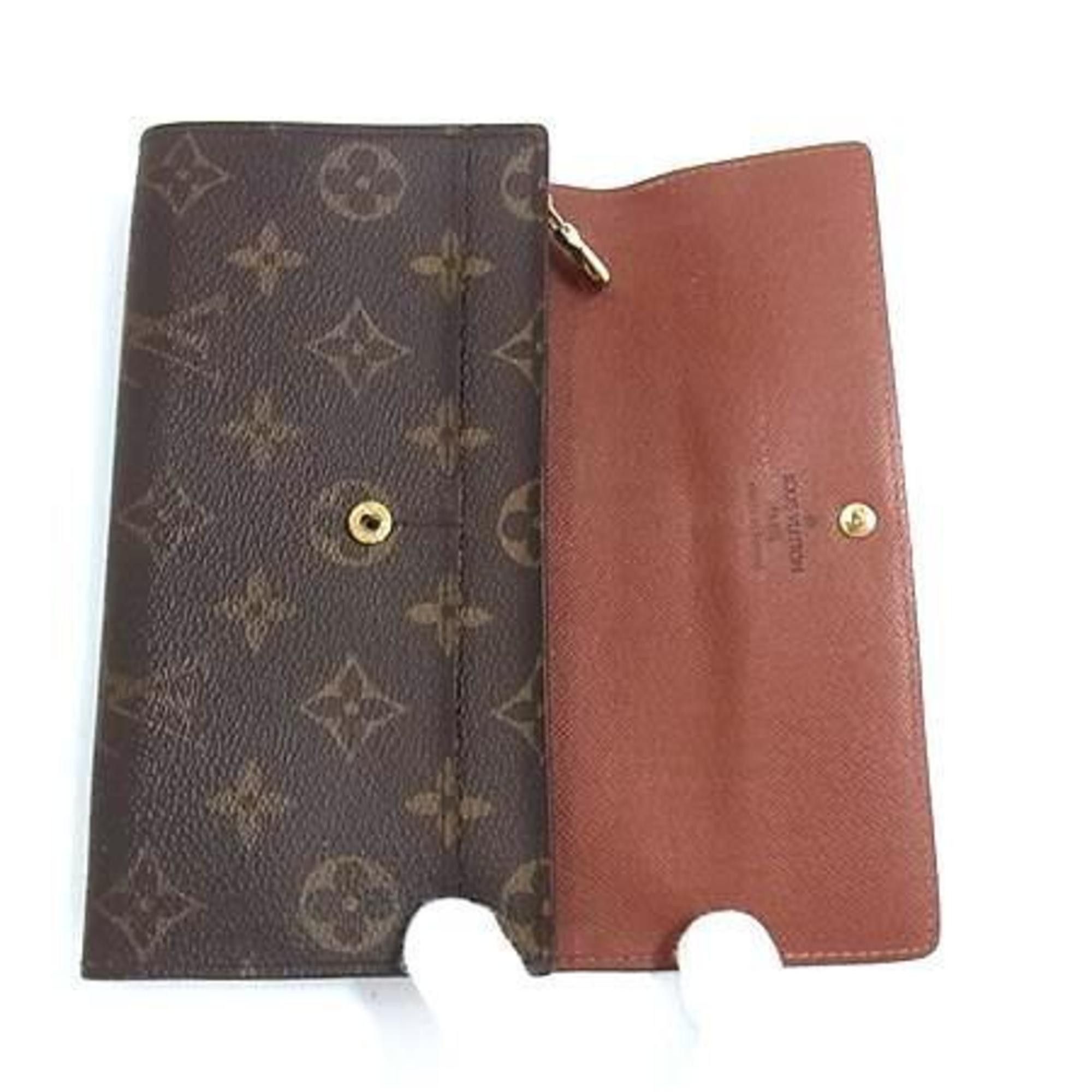 Louis Vuitton LOUIS VUITTON Monogram Pochette Porte Monnaie Credit Long Wallet M61725 Brown Leather Men's and Women's Size ONE SIZE - 4 Thumbnail
