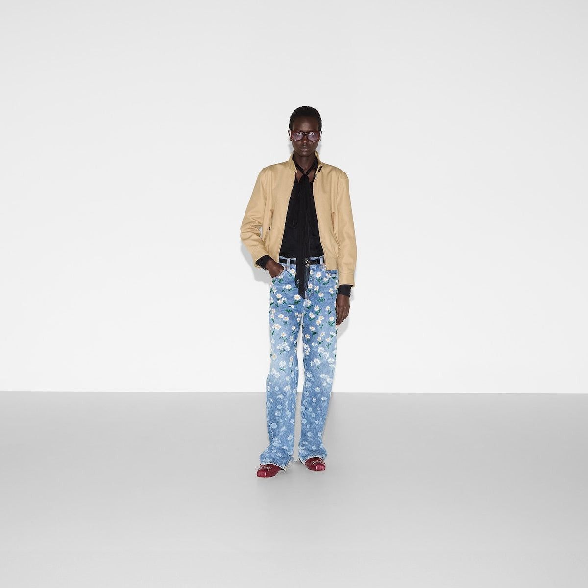 Gucci Gucci Logo Embroidered Cotton Drill Bomber Jacket SIZE 40 Size ONE SIZE - 5 Thumbnail
