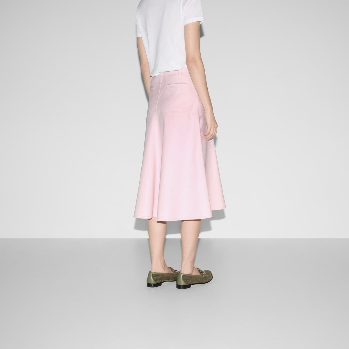 Gucci Gucci Embroidery Cotton Canvas Skirt SIZE 44 Size ONE SIZE - 3 Thumbnail
