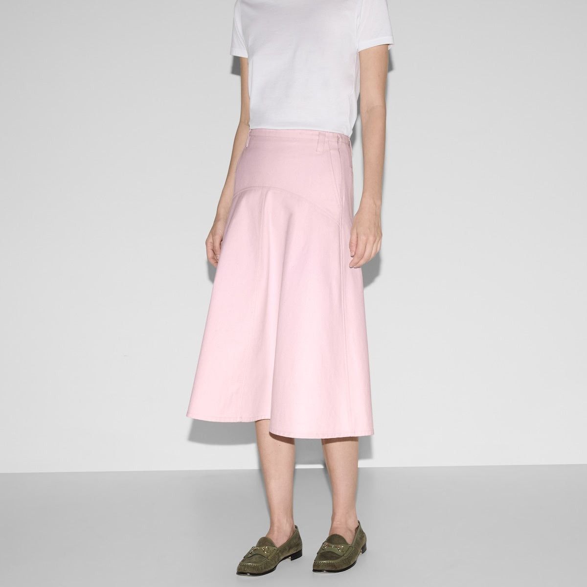 Gucci Gucci Embroidery Cotton Canvas Skirt SIZE 44 Size ONE SIZE - 2 Thumbnail