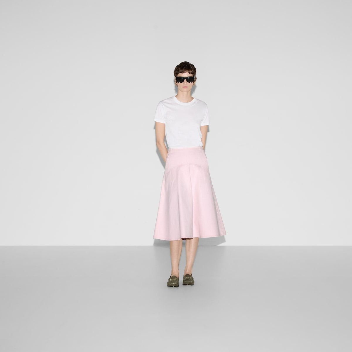 Gucci Gucci Embroidery Cotton Canvas Skirt SIZE 44 Size ONE SIZE - 4 Thumbnail