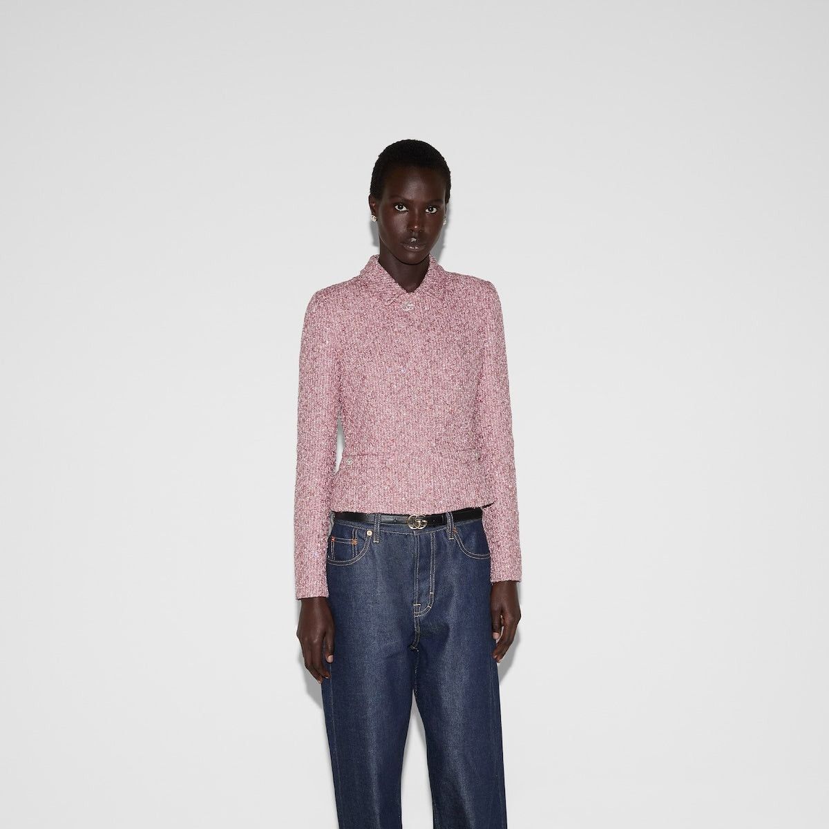 Gucci Gucci Sequined Lame Tweed Jacket SIZE 40 Size ONE SIZE - 3 Thumbnail