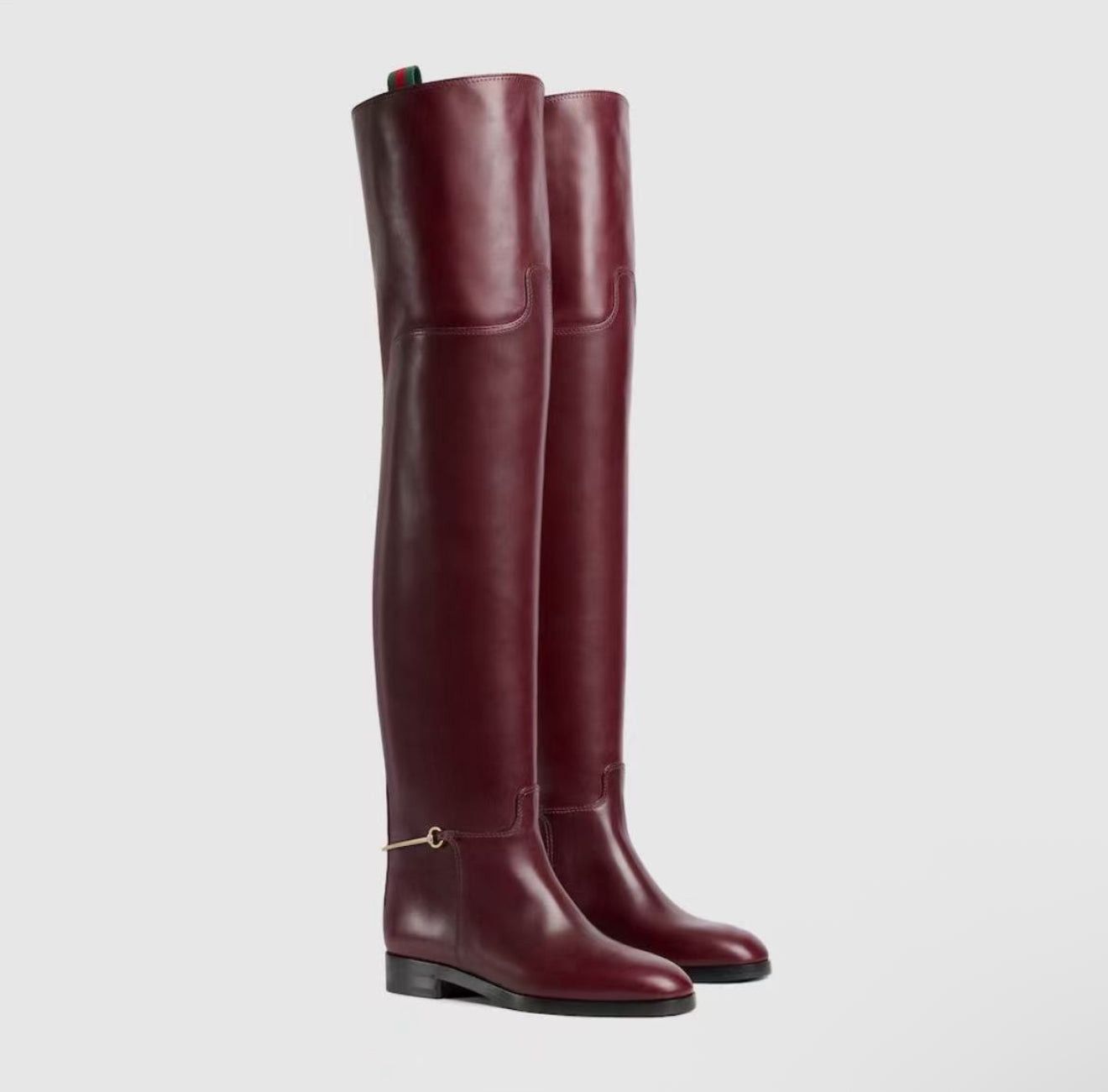 Gucci Gucci Slim Horsebit Knee High Boots SIZE 36 Size ONE SIZE - 2 Thumbnail