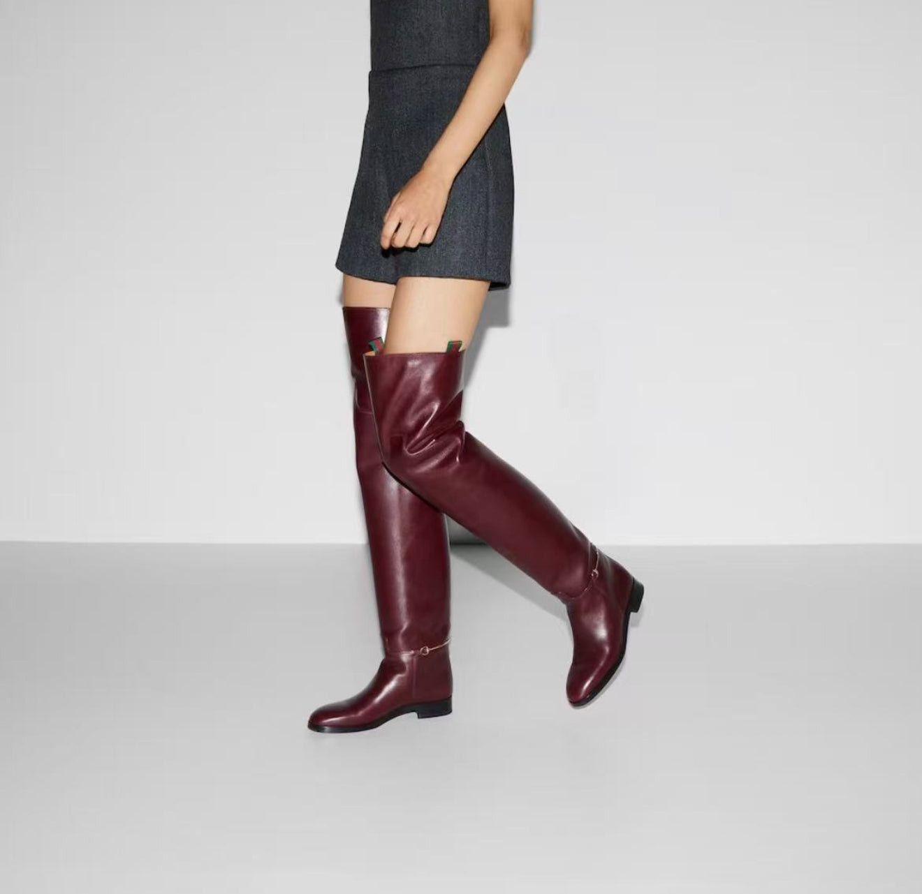 Gucci Gucci Slim Horsebit Knee High Boots SIZE 39 Size ONE SIZE - 4 Thumbnail