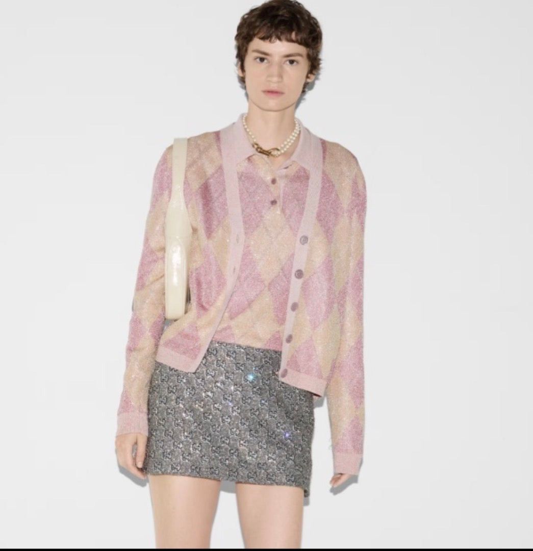 Gucci Gucci Viscore Lame Wool Cardigan SIZE M Size ONE SIZE - 4 Thumbnail