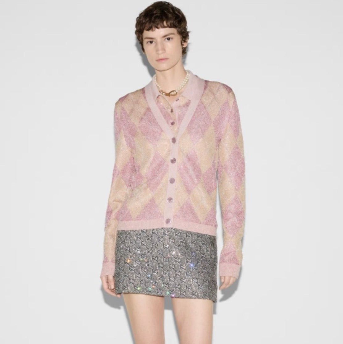 Gucci Gucci Viscore Lame Wool Cardigan SIZE M Size ONE SIZE - 2 Thumbnail