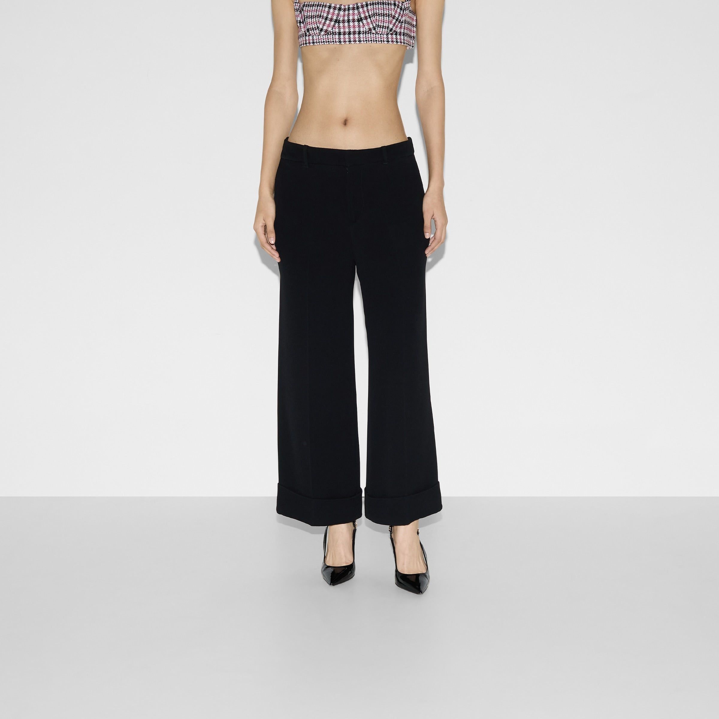 Gucci Gucci Embroidered Viscose Sable Pant SIZE 42 Size ONE SIZE - 2 Thumbnail