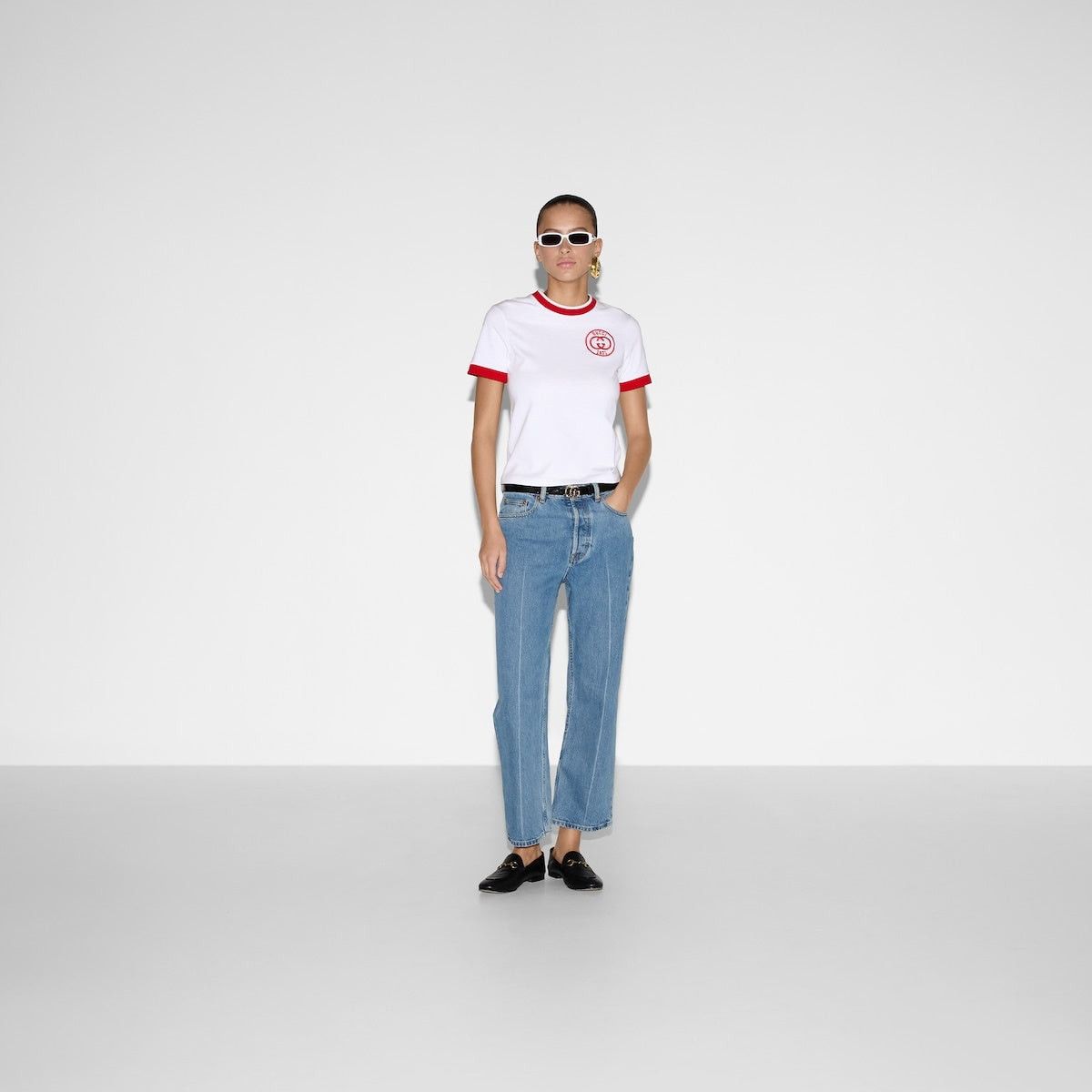Gucci Gucci Interlocking G Cotton Jersey T-Shirt SIZE S Size ONE SIZE - 3 Thumbnail