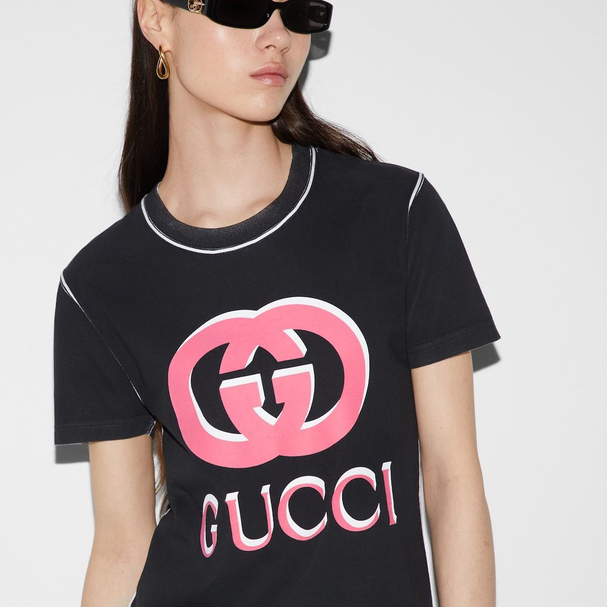 Gucci Gucci Printed Cotton Jersey T-Shirt SIZE S Size ONE SIZE - 2 Thumbnail
