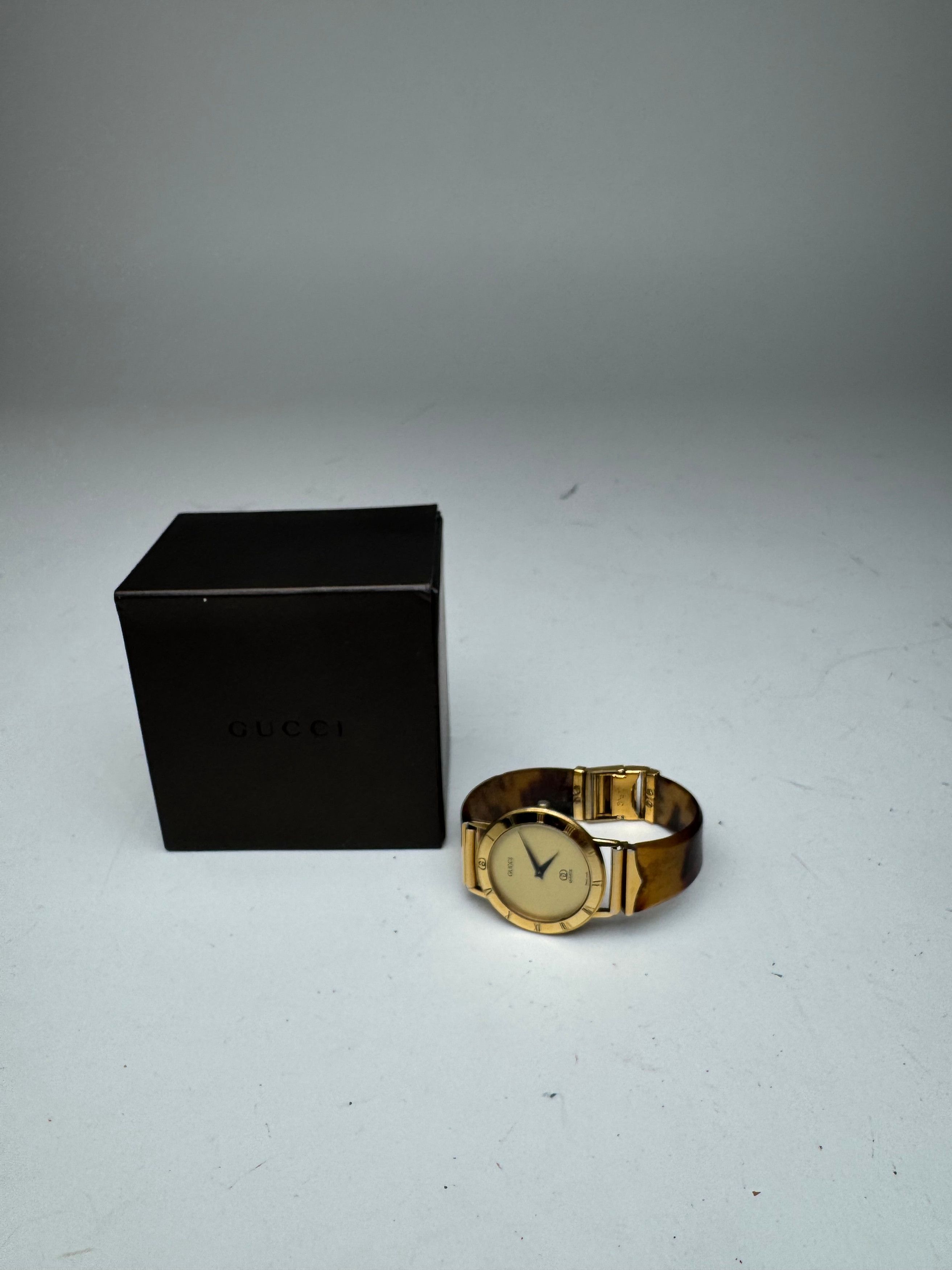 Gucci Vintage Watch gold brown Size ONE SIZE - 5 Thumbnail