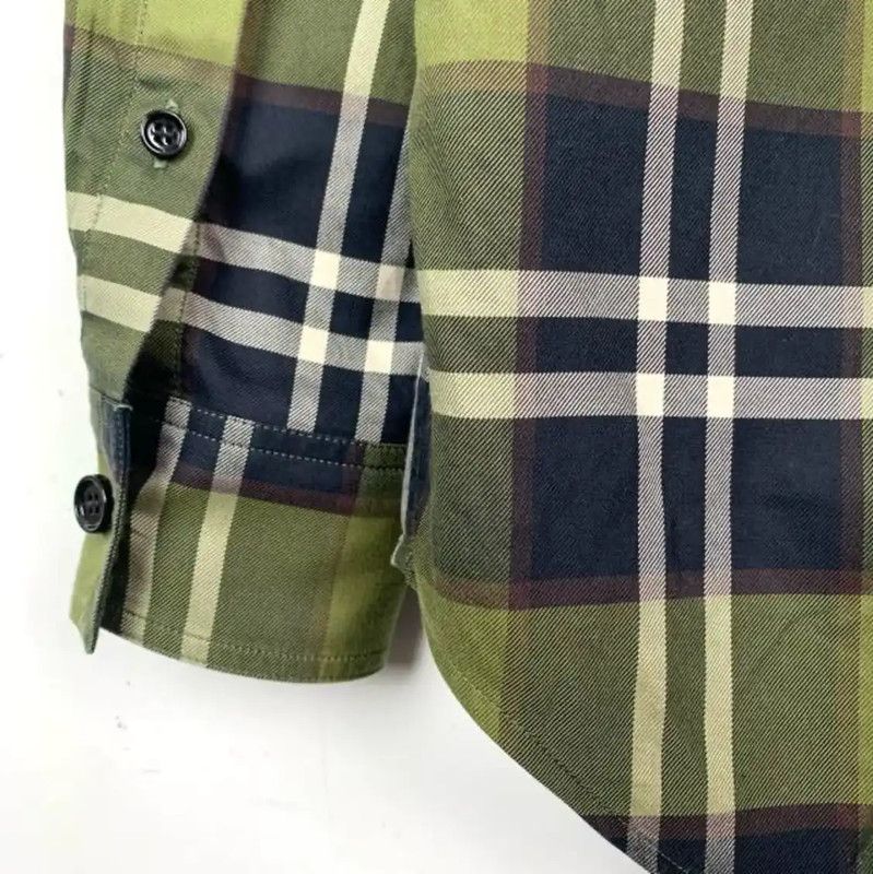 Burberry Burberry Green Long Sleeve Crop Shirt Size XS / US 0-2 / IT 36-38 - 4 Thumbnail