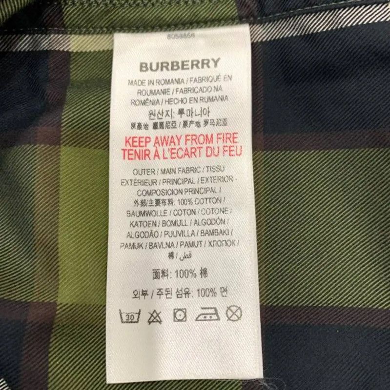 Burberry Burberry Green Long Sleeve Crop Shirt Size XS / US 0-2 / IT 36-38 - 6 Thumbnail