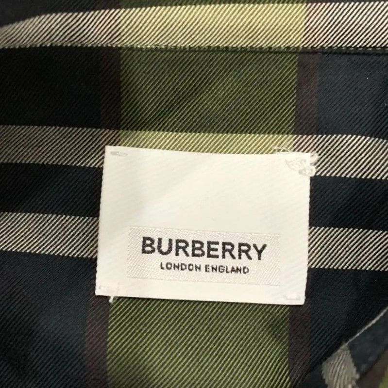 Burberry Burberry Green Long Sleeve Crop Shirt Size XS / US 0-2 / IT 36-38 - 5 Thumbnail
