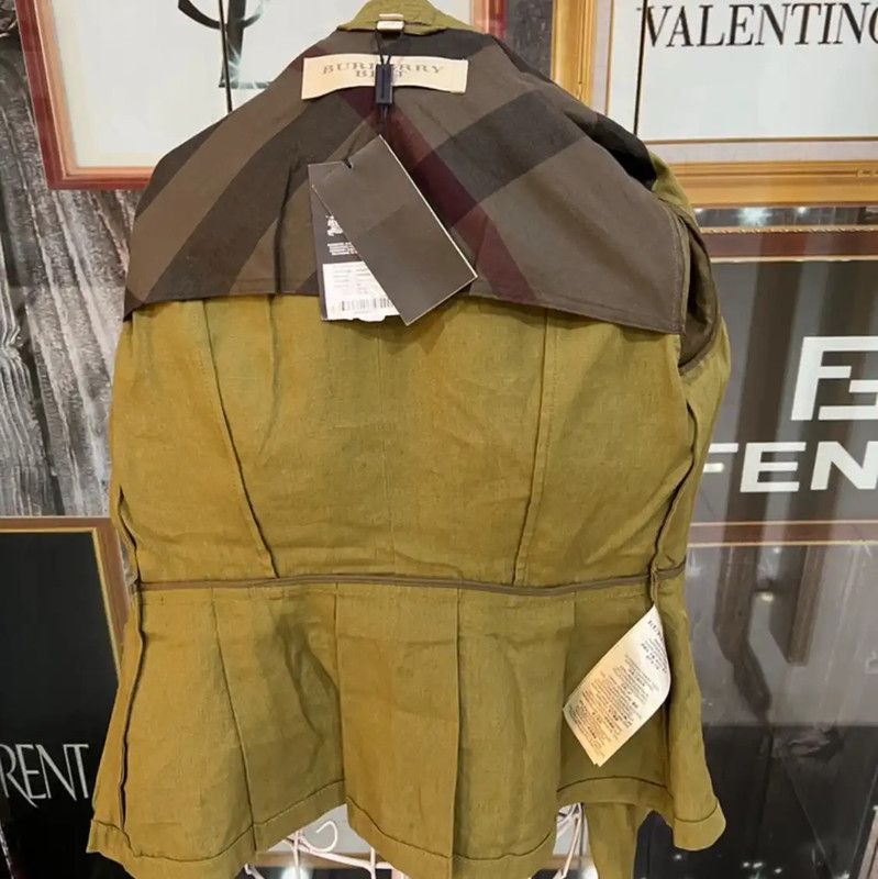 Burberry Burberry Green Cotton Women's Jacket Size S / US 4 / IT 40 - 3 Thumbnail