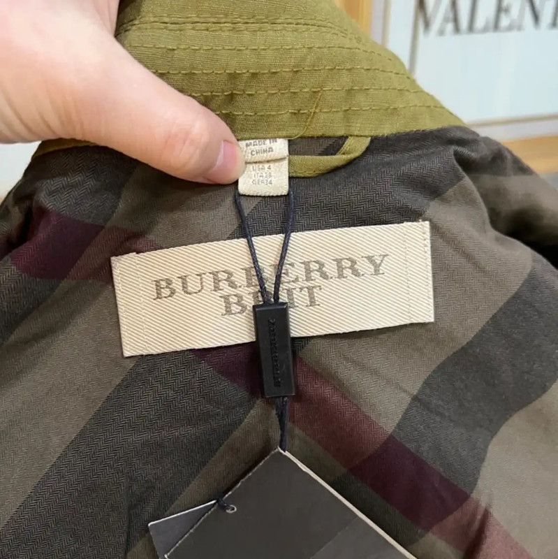 Burberry Burberry Green Cotton Women's Jacket Size S / US 4 / IT 40 - 4 Thumbnail