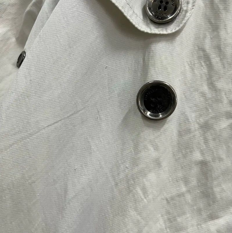 Burberry Burberry White Cotton Mid-Length Coat Size ONE SIZE - 3 Thumbnail