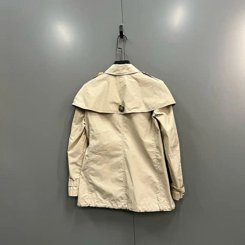 Burberry Burberry Khaki Cotton Short Trench Coat Size ONE SIZE - 2 Thumbnail